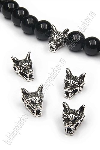 Бусина разделитель 10*12 мм (5 шт) SF-7750, серебро №41