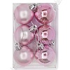 Набор новогодних шаров 4 см (6 шт) SF-7334, светло-розовый №6