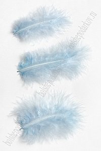 Перья декоративные (20 шт) SF-2024, светло-синий №49