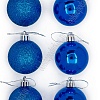 Набор новогодних шаров 5 см (12 шт) SF-7334, синий №4