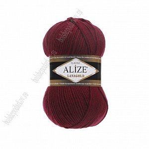 Пряжа &quot;Lana Gold&quot; 100 г*240 м (5 шт) бордовый №57