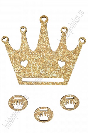 Подставка для заколок и бантиков &quot;Корона №2&quot; 24*20 см, золото