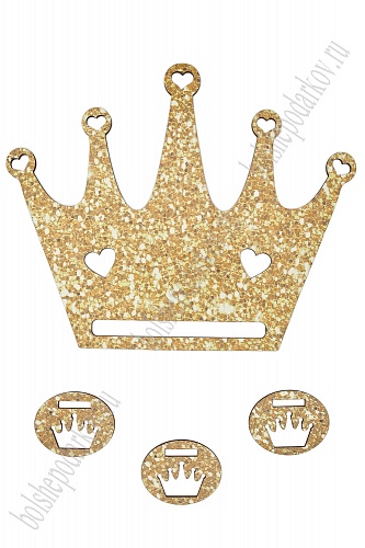 Подставка для заколок и бантиков &amp;quot;Корона №2&amp;quot; 24*20 см, золото
