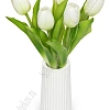 Веточка декоративная &amp;quot;Тюльпан&amp;quot; 32 см (5 шт) SF-8136, белый