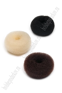 Резинка-бублик для волос 10 см (12 шт) SF-3148, три цвета