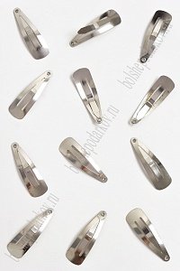 Заколка-основа металл 4 см (50 шт) SF-3054, серебро