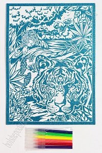 Раскраска глиттерная с фломастерами 27,8*38 см (SF-5675) №6