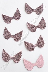 Патч с блестками 4,5*3 см &quot;Крылья&quot; (20 шт) SF-1899, разноцветный №1