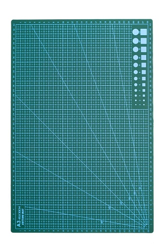 Коврик для рукоделия двухсторонний А3 (SF-6074) зеленый УЦЕНКА