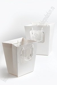 Сумка для цветов 30*35*24 см (10 шт) SF-7132, белый