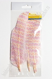 Перья декоративные 16*4,5 см (6 шт) "Зигзаг"