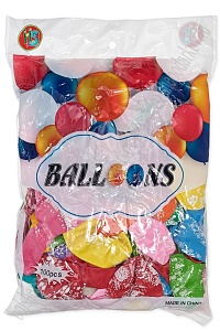 Шарики воздушные 12 дюймов "Happy birthday" (100 шт) SF-7835