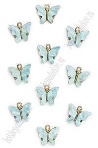 Подвеска "Бабочка" 16*14 мм (10 шт) SF-7350, голубой №3