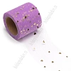 Фатин «Сердечки» 5,5 см*15 ярд (SF-5808) фиолетовый/золото №32