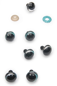 Фурнитура &quot;Глазки для игрушек&quot; 16 мм, с заглушками (20 шт) SF-7617, голубой