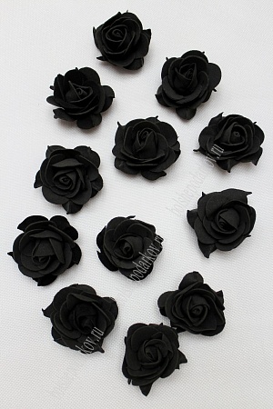 Головки цветов &quot;Роза чайная&quot; 5,5 см (50 шт) SF-040, черный