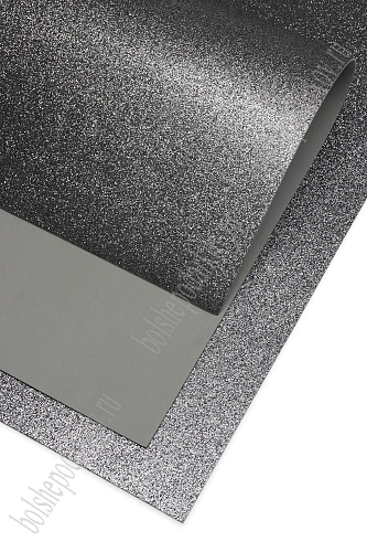 Фоамиран глиттерный 2 мм, 40*60 см Premium (10 листов) SF-3010, черное серебро
