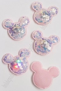 Патч с пайетками &quot;Мультик&quot; 6*5,3 см (5 шт) SF-3165, бледно-сиреневый УЦЕНКА