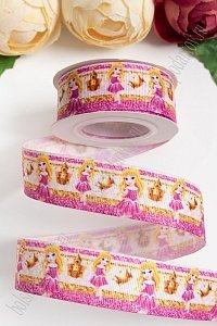 Лента репсовая 2,5 см с рисунком &quot;Мультик&quot; SF-5866