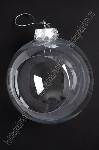Пластиковая основа для декора 10 см &amp;quot;Новогодний шар, с отверстием&amp;quot; SF-3393
