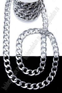 Цепь декоративная 25*20 мм (5 м) SF-2540/1, серебро