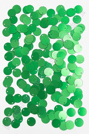 Пайетки круглые 12 мм (500 гр) SF-3067, зеленый