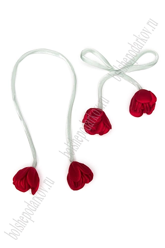 Цветы на ленте &amp;quot;Розы&amp;quot; (4 шт) SF-8158, №6