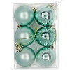Набор новогодних шаров 4 см (6 шт) SF-7334, аквамариновый №7
