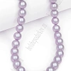 Бусины круглые на леске 8 мм (SF-8075) жемчуг фиолетовый