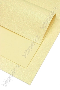 Фоамиран глиттерный А4, перламутровый 2 мм Premium (10 листов) SF-1956, светло-желтый №3032
