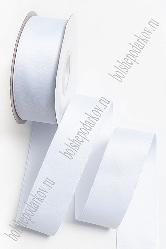 Лента хлопковая 3,8 см*25 ярд (SF-7229) белый №001