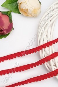 Тесьма с маленькими помпонами 20 ярд (SF-2652) красный №26