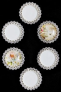 Крышечка-серединка со стразами (10 шт) SF-008, кремовый №08