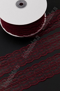 Кружево 4,5 см*50 ярд (SF-7779) бордовый №19