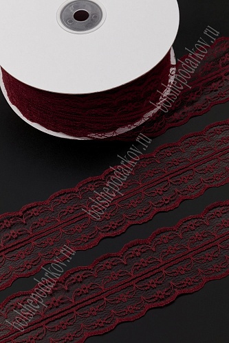 Кружево 4,5 см*50 ярд (SF-7779) бордовый №19