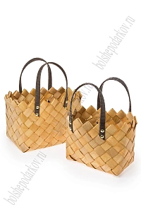 Корзины из секвойи 2 в 1, 24*21*32 см (SF-7968) светло-коричневый