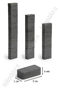 Магнит прямоугольный 2*1 см, 6 мм (50 шт) SF-1053