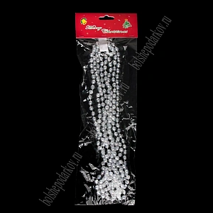Новогодние бусы на нитке, 2,7 м SF-8172, прозрачный AB №7