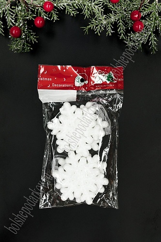 Новогодние украшения &amp;quot;Снежинки&amp;quot; 7 см (4 шт) SF-7550, №2