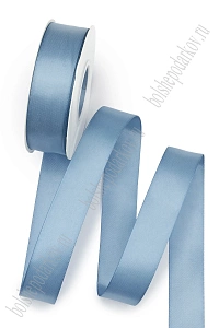 Лента атласная двусторонняя 2,5 см*25 ярд (SF-7276) голубой №0163