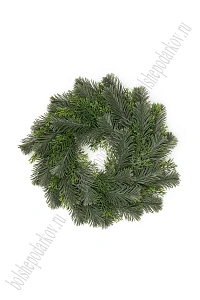 Венок декоративный "Еловый" 30 см на пластиковой основе (SF-8187), зеленый №8