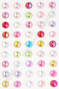 Стразы декоративные &quot;Цветок хамелеон&quot; 1,2 см (SF-3180) ассорти