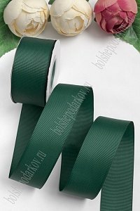 Лента репсовая 4 см*20 ярд &quot;1 сорт&quot; (SF-1349) темно-зеленый №49