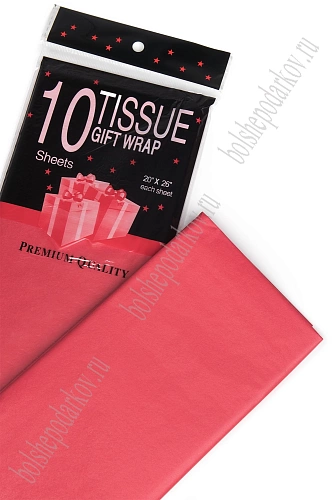 Бумага тишью 50*66 см (10 листов) SF-914, красный №185