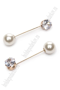 Брошь-игла 5 см &quot;Круг&quot; (5 шт) SF-2126, золото