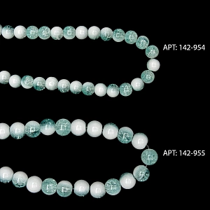 Бусины круглые на леске 8 мм (SF-8078) сахарный кварц имитация голубой