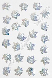 Пайетки "Лист кленовый" 23*23 мм*50 гр (SF-3062), серебряный №50112