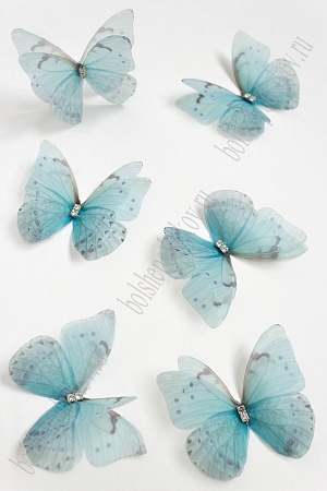 Бабочки шифоновые средние 4,5 см (10 шт) SF-4483, №5