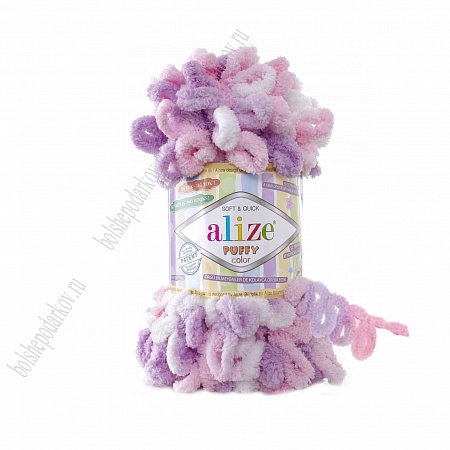 Пряжа &quot;Puffy color&quot; 100 г*9 м (5 шт) №6051 мультиколор