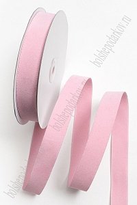Лента замшевая двусторонняя 2,5 см*20 ярд (SF-7251) светло-розовый